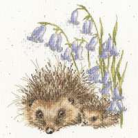 Kreuzstichpackung 26x26cm - Love and Hedgehugs